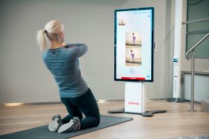 exercise screen for physiotherapy treatment and stretches