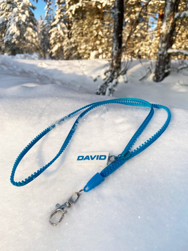 Zipper Lanyard with David Logo